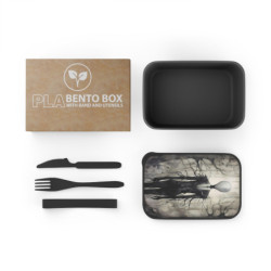 Slenderman Eco-Friendly Bento Box with Band and Utensils