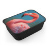 Flamingo Portrait Eco-Friendly Bento Box with Band and Utensils