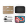 Flamingo Portrait Eco-Friendly Bento Box with Band and Utensils