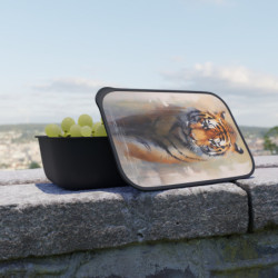 Tiger Portrait Eco-Friendly Bento Box with Band and Utensils