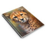 Cheetah Portrait Spiral Notebook - Ruled Line, 8" x 6"