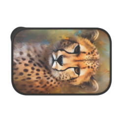 Cheetah Portrait Eco-Friendly Bento Box with Band and Utensils