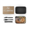 Cheetah Portrait Eco-Friendly Bento Box with Band and Utensils