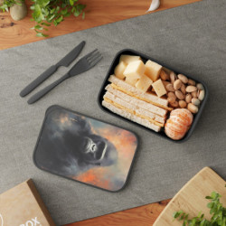 Gorilla Portrait Eco-Friendly Bento Box with Band and Utensils