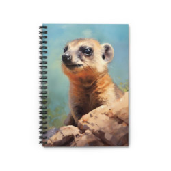 Rock Hyrax Portrait Spiral Notebook - Ruled Line, 8" x 6"