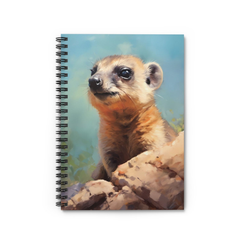 Rock Hyrax Portrait Spiral Notebook - Ruled Line, 8" x 6"