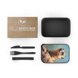 Rock Hyrax Portrait Eco-Friendly Bento Box with Band and Utensils