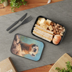 Rock Hyrax Portrait Eco-Friendly Bento Box with Band and Utensils