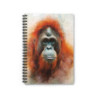 Orangutan Portrait Spiral Notebook - Ruled Line, 8" x 6"