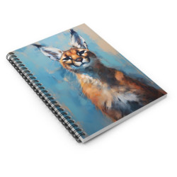 Caracal Portrait Spiral Notebook - Ruled Line, 8" x 6"