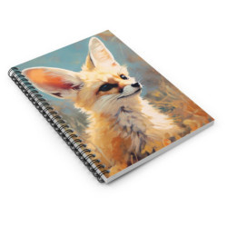 Fennec Fox Portrait Spiral Notebook - Ruled Line, 8" x 6"