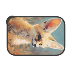 Fennec Fox Portrait Eco-Friendly Bento Box with Band and Utensils