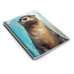 Otter Portrait Spiral Notebook - Ruled Line, 8" x 6"