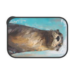 Otter Portrait Eco-Friendly Bento Box with Band and Utensils