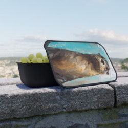 Otter Portrait Eco-Friendly Bento Box with Band and Utensils