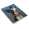 Comical Border Collie Dog Spiral Notebook - Ruled Line, 8" x 6"