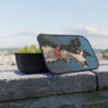 Comical Border Collie Dog Eco-Friendly Bento Box with Band and Utensils