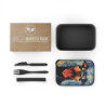 Comical Dobermann Dog Eco-Friendly Bento Box with Band and Utensils