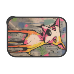 Comical Pitbull Dog Eco-Friendly Bento Box with Band and Utensils