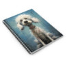 Comical Poodle Dog Spiral Notebook - Ruled Line, 8" x 6"