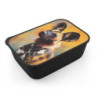 African Wild Dog Portrait Eco-Friendly Bento Box with Band and Utensils