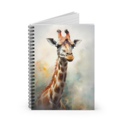 Giraffe Portrait Spiral Notebook - Ruled Line, 8" x 6"