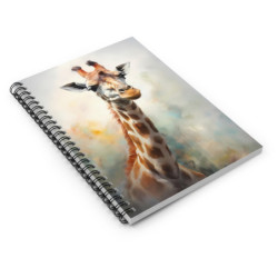 Giraffe Portrait Spiral Notebook - Ruled Line, 8" x 6"