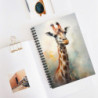 Giraffe Portrait Spiral Notebook - Ruled Line, 8" x 6"