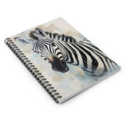 Zebra Portrait Spiral Notebook - Ruled Line, 8" x 6"