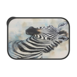 Zebra Portrait Eco-Friendly Bento Box with Band and Utensils