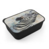 Zebra Portrait Eco-Friendly Bento Box with Band and Utensils