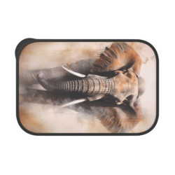 African Elephant Portrait Eco-Friendly Bento Box with Band and Utensils