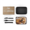 Golden Labrador Retriever Eco-Friendly Bento Box with Band and Utensils