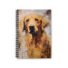 Golden Labrador Retriever Spiral Notebook - Ruled Line, 8" x 6"