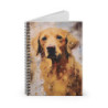 Golden Labrador Retriever Spiral Notebook - Ruled Line, 8" x 6"