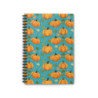 Pumpkins and Fall Leaves Spiral Notebook - Ruled Line, 8" x 6"