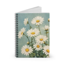 Spring Daisy Spiral Notebook - Ruled Line, 8" x 6"