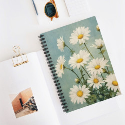 Spring Daisy Spiral Notebook - Ruled Line, 8" x 6"