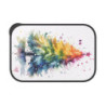 Rainbow Watercolor Christmas Tree Eco-Friendly Bento Box with Band and Utensils