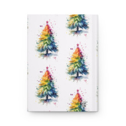 Rainbow Watercolor Christmas Tree Journal, Matte,  8" x 5.7"