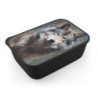 Gray Wolf Portrait Eco-Friendly Bento Box with Band and Utensils