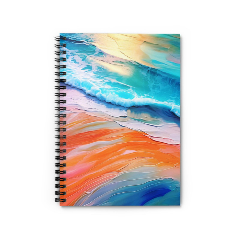 Colors of Summer Abstract Art Spiral Notebook - Ruled Line, 8" x 6"