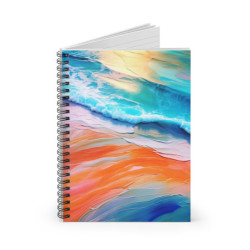 Colors of Summer Abstract Art Spiral Notebook - Ruled Line, 8" x 6"