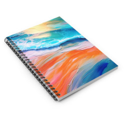 Colors of Summer Abstract Art Spiral Notebook - Ruled Line, 8" x 6"