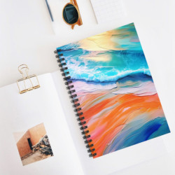 Colors of Summer Abstract Art Spiral Notebook - Ruled Line, 8" x 6"