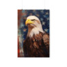 Patriotic Bald Eagle Portrait Premium Matte Vertical Poster 20" x 30" Poster