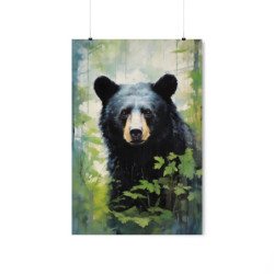 Black Bear Portrait Premium Matte Vertical Poster 20" x 30" Poster