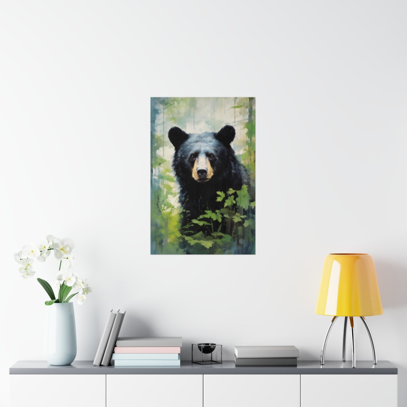 Black Bear Portrait Premium Matte Vertical Poster 20" x 30" Poster