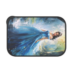 Fairy Tale Princess in a Blue Gown Bento Lunch Box with Band and Utensils