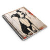 Comical Black and White Pitbull Spiral Notebook - Ruled Line, 8" x 6"